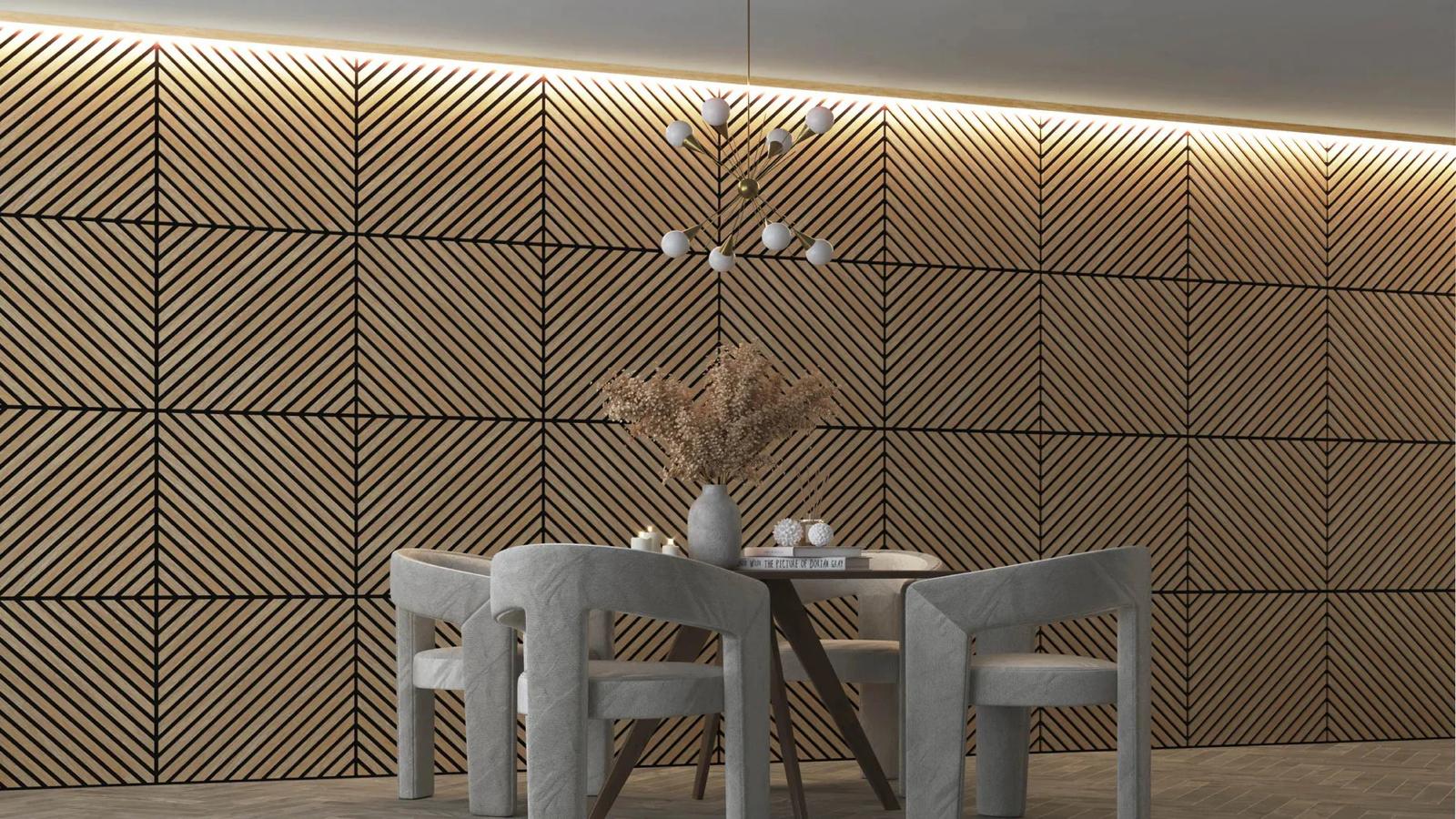 Chevron Diagonal Panel Acústico